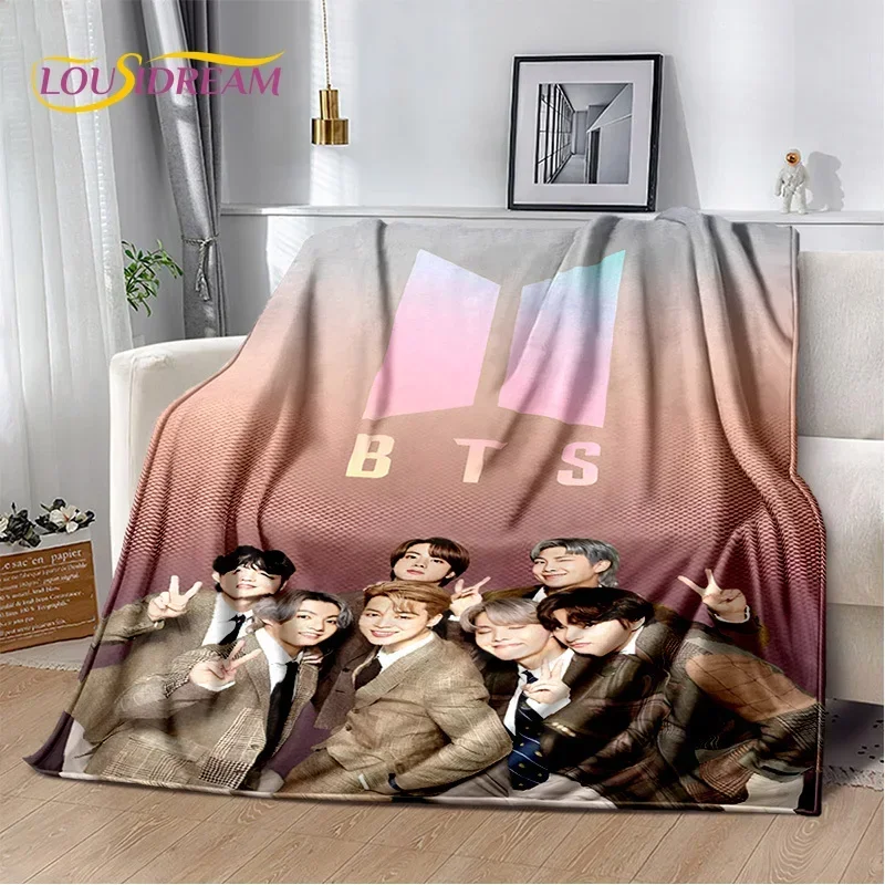 Cobertor 3D Kpop Star B-BTS Kim JIN SUGA V, Cobertor de Flanela Macio para Camas, Sofás, Piqueniques, Cobertor para Lazer ao Ar Livre, Presente