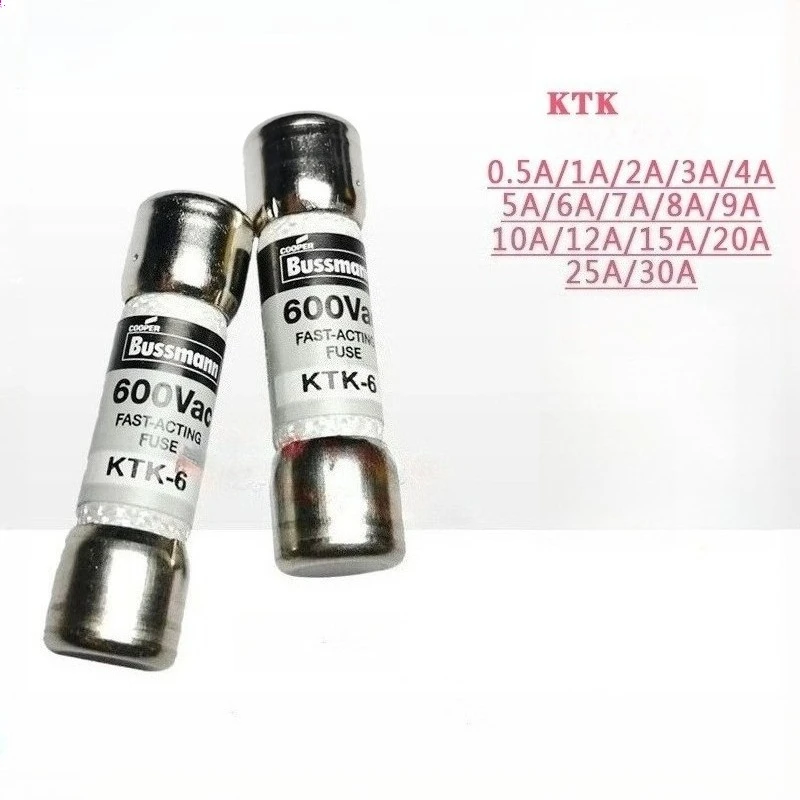 10pcs BUSSMANN Fuse KTK-30 KTK-25 KTK-20 KTK-15 KTK-12 KTK-10 KTK-9 KTK-8 KTK-7 KTK-6  KTK-5 KTK-4 KTK-3 KTK-2 KTK-1 Original