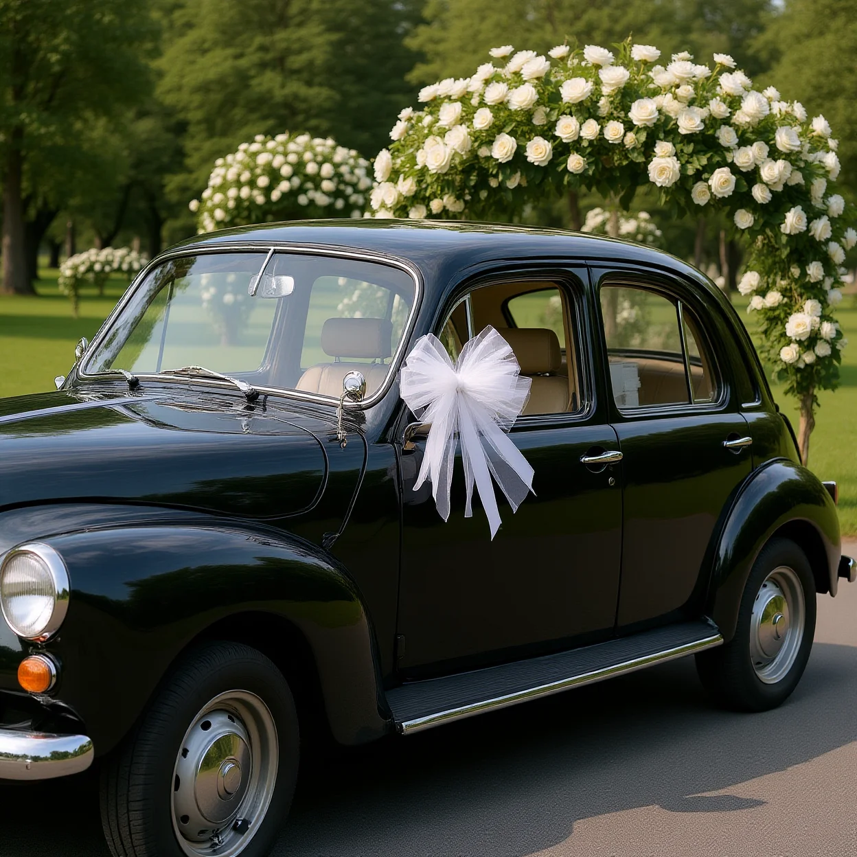 Wedding Chair Back Bow Easy To Install Aisle Decoration Bow Wedding Car Decoration Bow Lightweight For Wedding Chair Back Party