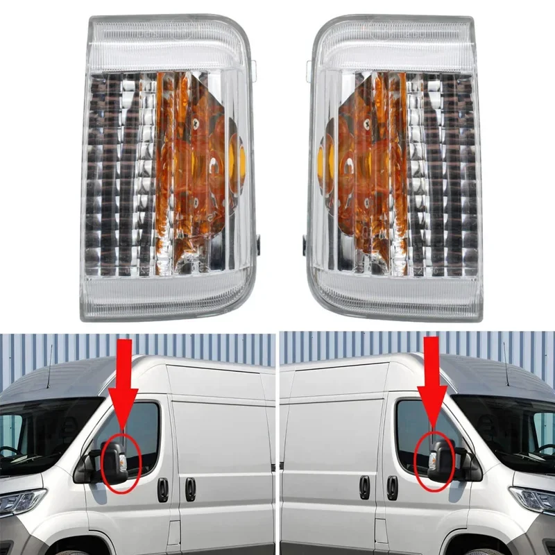 Car Wing Mirror Indicator Lens Accessories 71748254 For Peugeot Boxer 2006 2007 2008 2009-2022 Auto Turn Signal Housing Parts