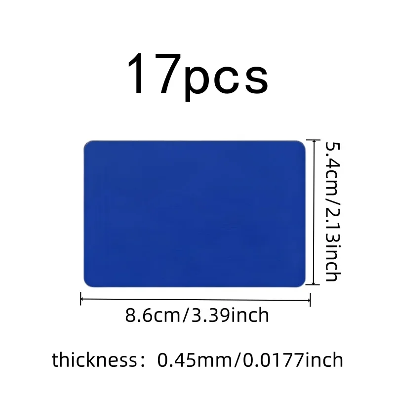 17 pcs 0.45mm Laser Engraving Cards, Durable Scratch Resistant, suitable for Sublimation Printing, Perfect for Laser Marking