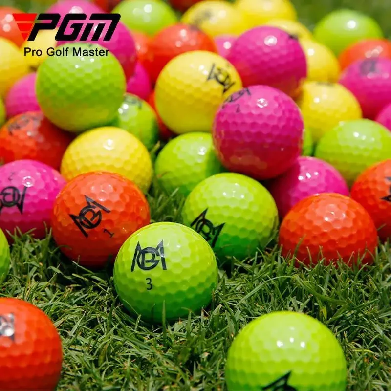 PGM Golf Ball, Colored Ball, Two-layer Competition Ball, Golf Double-layer Balls, 12-piece Gift Box for End-game Supplies Q029-1