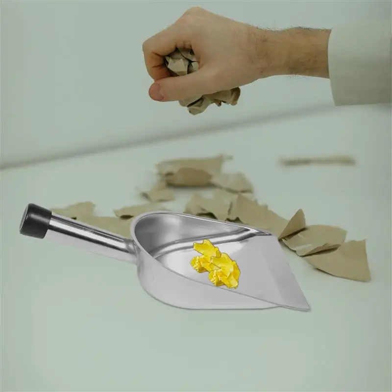 Heavy Thickned  Metal Dust Pan Stainless Steel Dust Pan Handle Handheld Trash Shovel Precision Edge Small Dustpan Home NEW