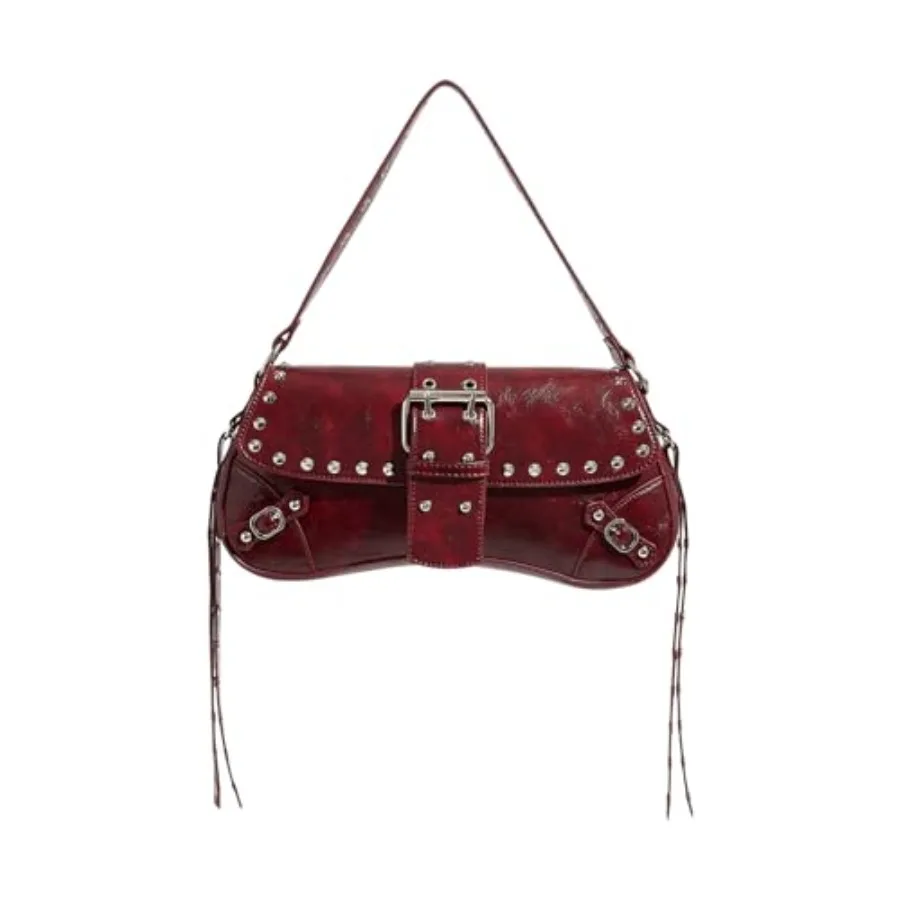 

Женская сумка Verdusa в стиле Y2K: модная готическая кожаная сумка через плечо с заклепками в стиле панк, сумка в стиле 2000-х годов