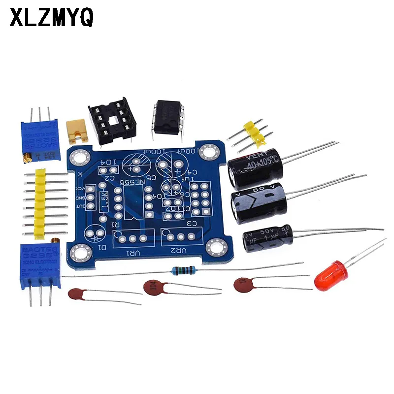 10pcs NE555 Pulse Generator Pulse Starter Duty Cycle and Frequency Adjustable Module Oscillator Square Wave Signal Generator