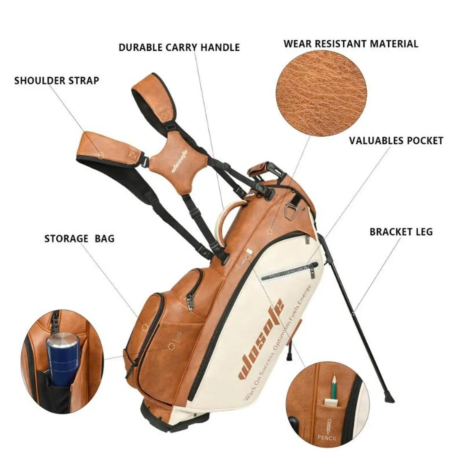 Bolsa de soporte de Golf, bolsa de almacenamiento de Golf, equipo portátil multifunción, regalo para hombres y mujeres