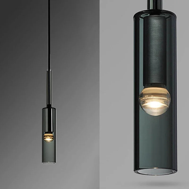 Plafonnier Suspendu en Verre Gris struction é au Design Nordique Moderne, Luminaire Décoratif d'Nik, Idéal pour une Salle à Manger ou une Chambre à Coucher