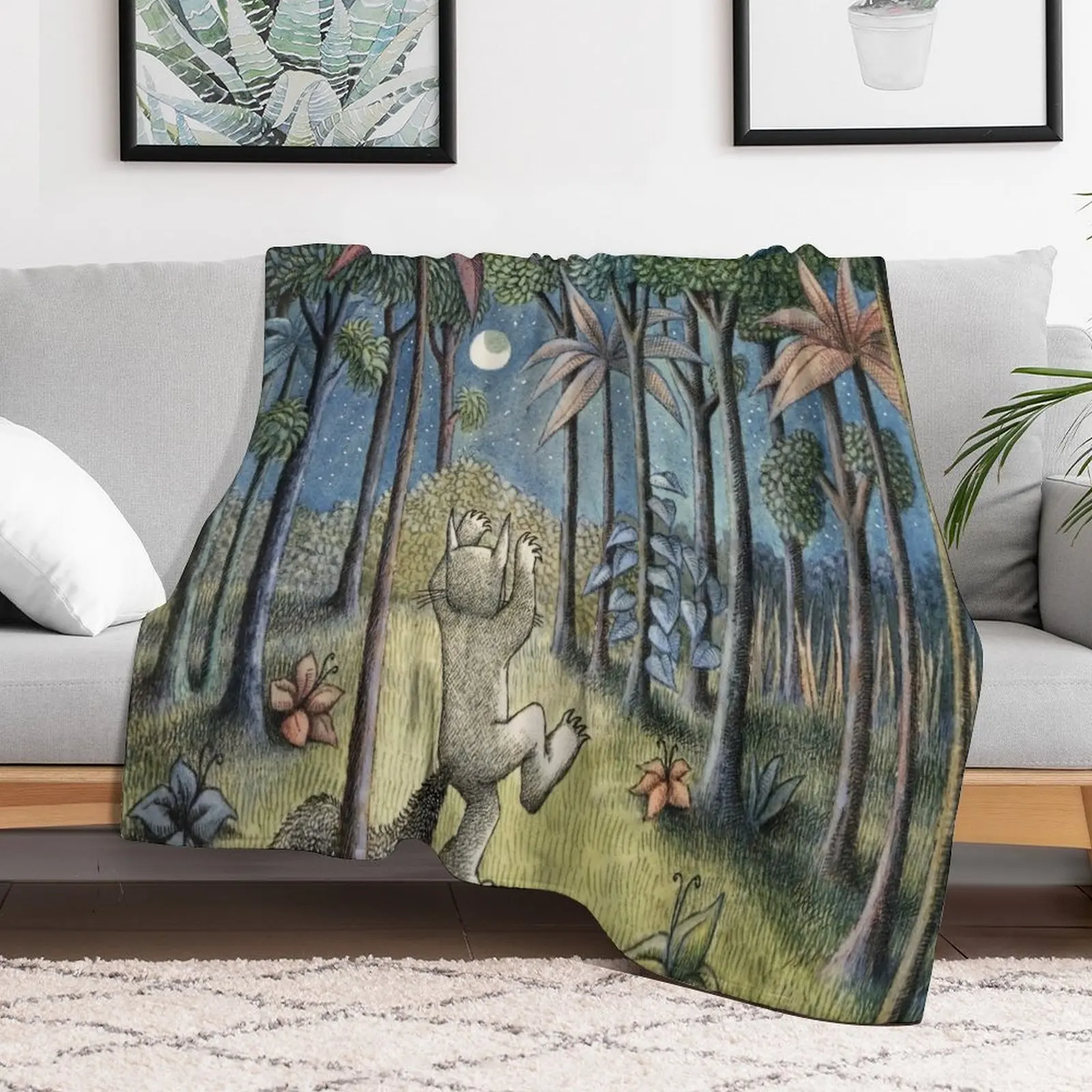 

Maurice Sendak Throw Blanket Cute Plaid Summer Giant Sofa Nap Blankets