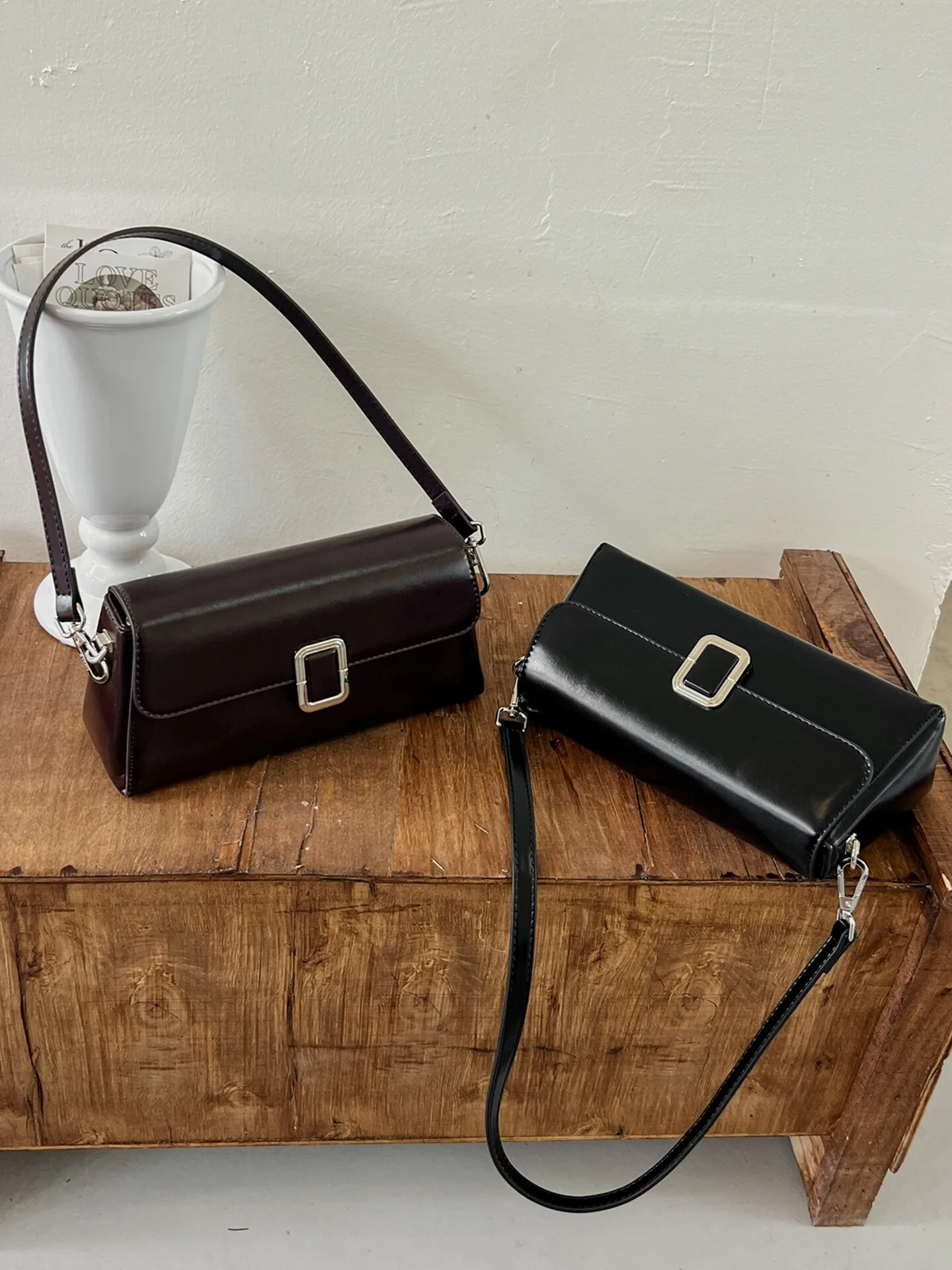 Light Luxury Elegant Women's Square Handbags Autumn High End Texture PU Leather Leisure Office Lady Shoulder Crossbody Bags