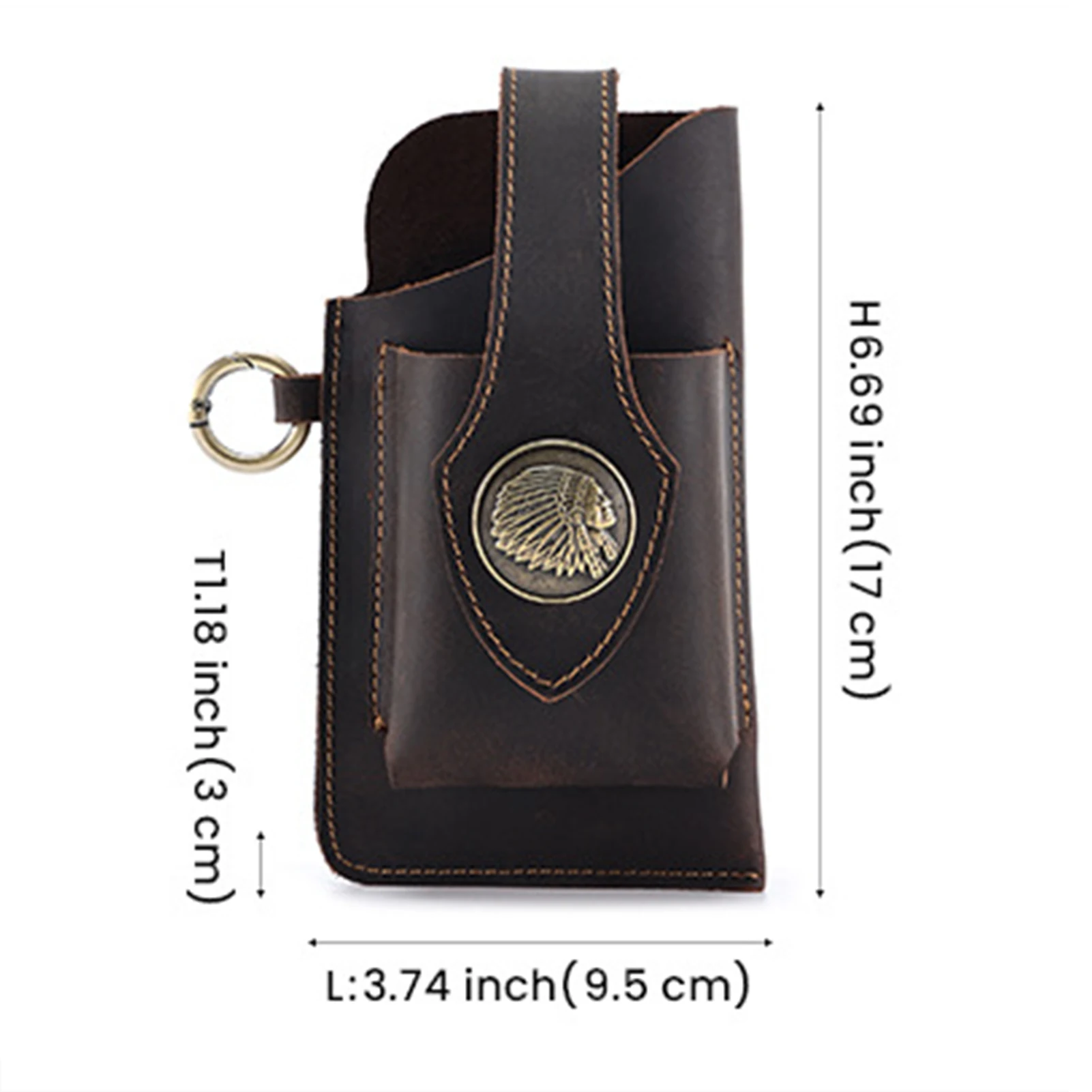 Leather Phone Holder Bags Universal Mobile Phone Case for Small Items Storage Мужская Сумка Поясная  Riñonera Mens Small Bag