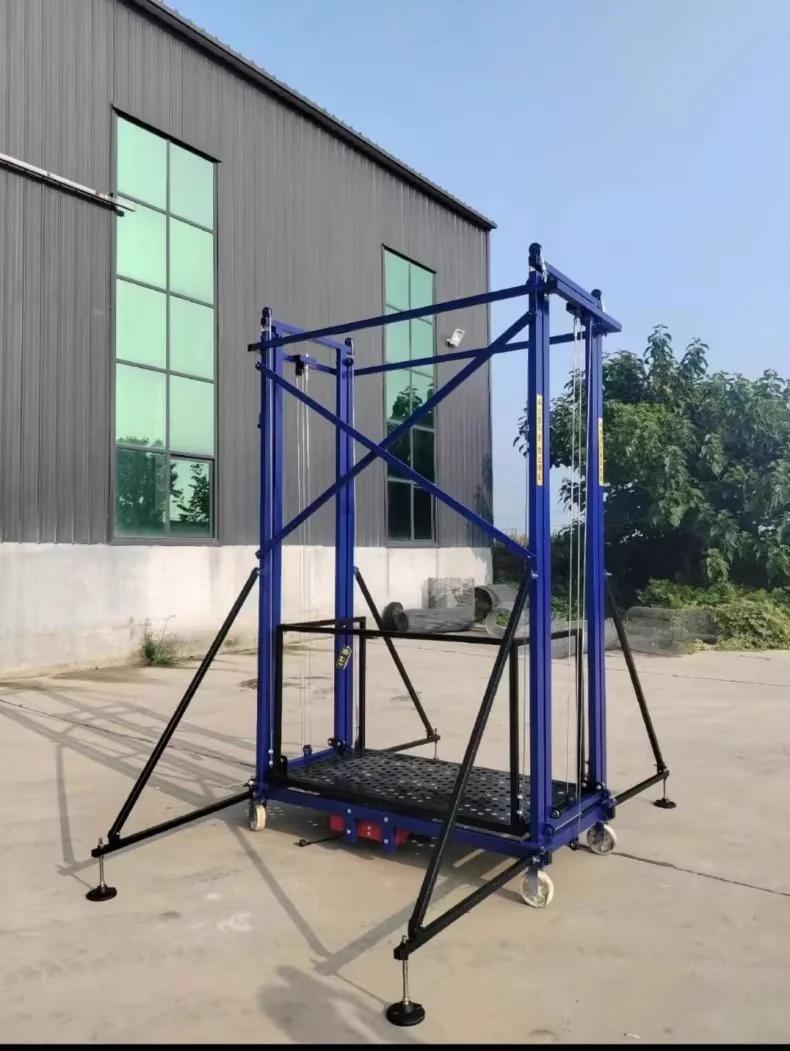 【Hot】Electric scaffolding Load bearing 500 800 1000KG Cheap steel Metal frame Remote control Mobile Lifting platform Hydraulic