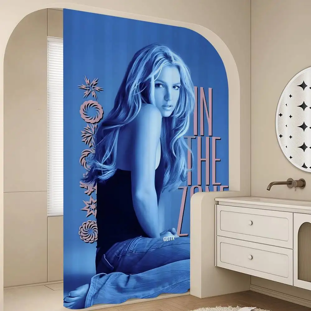

B-Britney S-Spears Singer Shower Curtains 180cm Polyester Modern Style Bathroom Curtain With Hooks Waterproof Shower Curtain