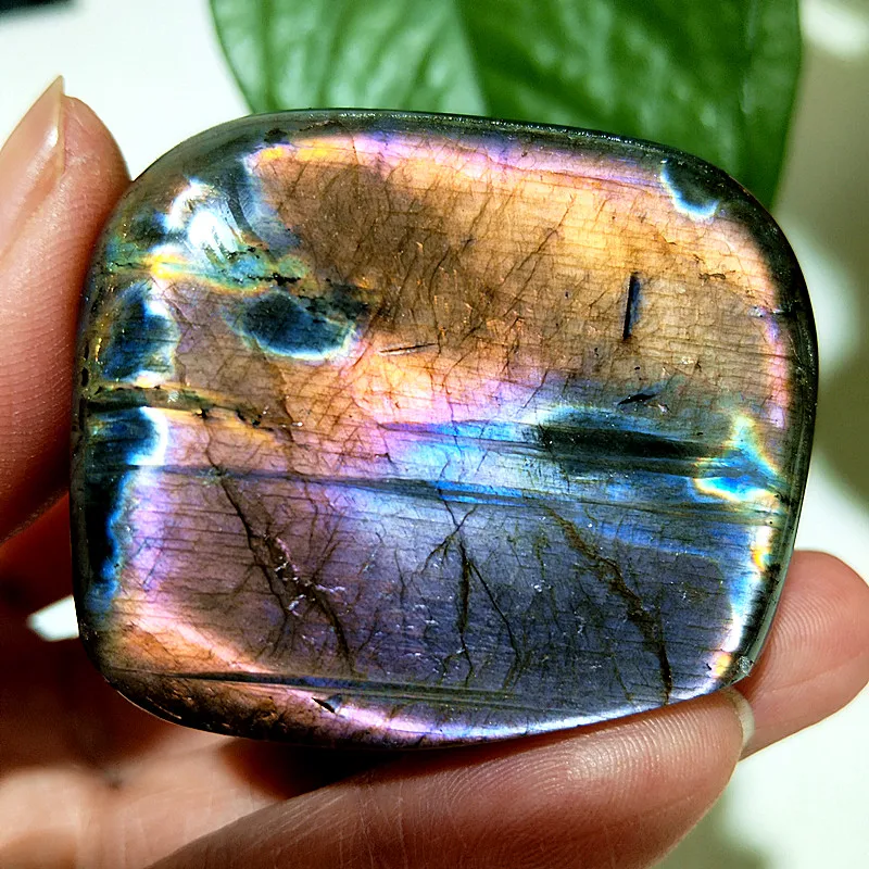 Little Mini Natural Stone Multicolored Light Labradorite Crystal Freeform Meditation Energy Feng Shui Crystal Room Decor