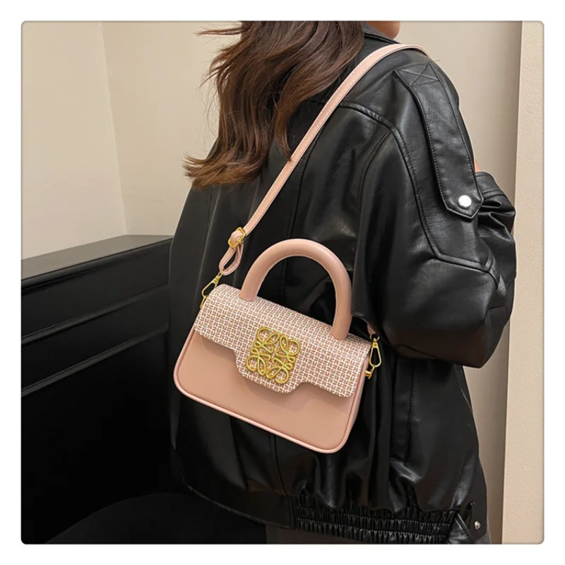 

​ Новая женская шикарная квадратная сумка 2025 года, элегантный слинг для подмышек для поездок на работу, кошелек через плечо большой емкости, универсальный и стильный ​