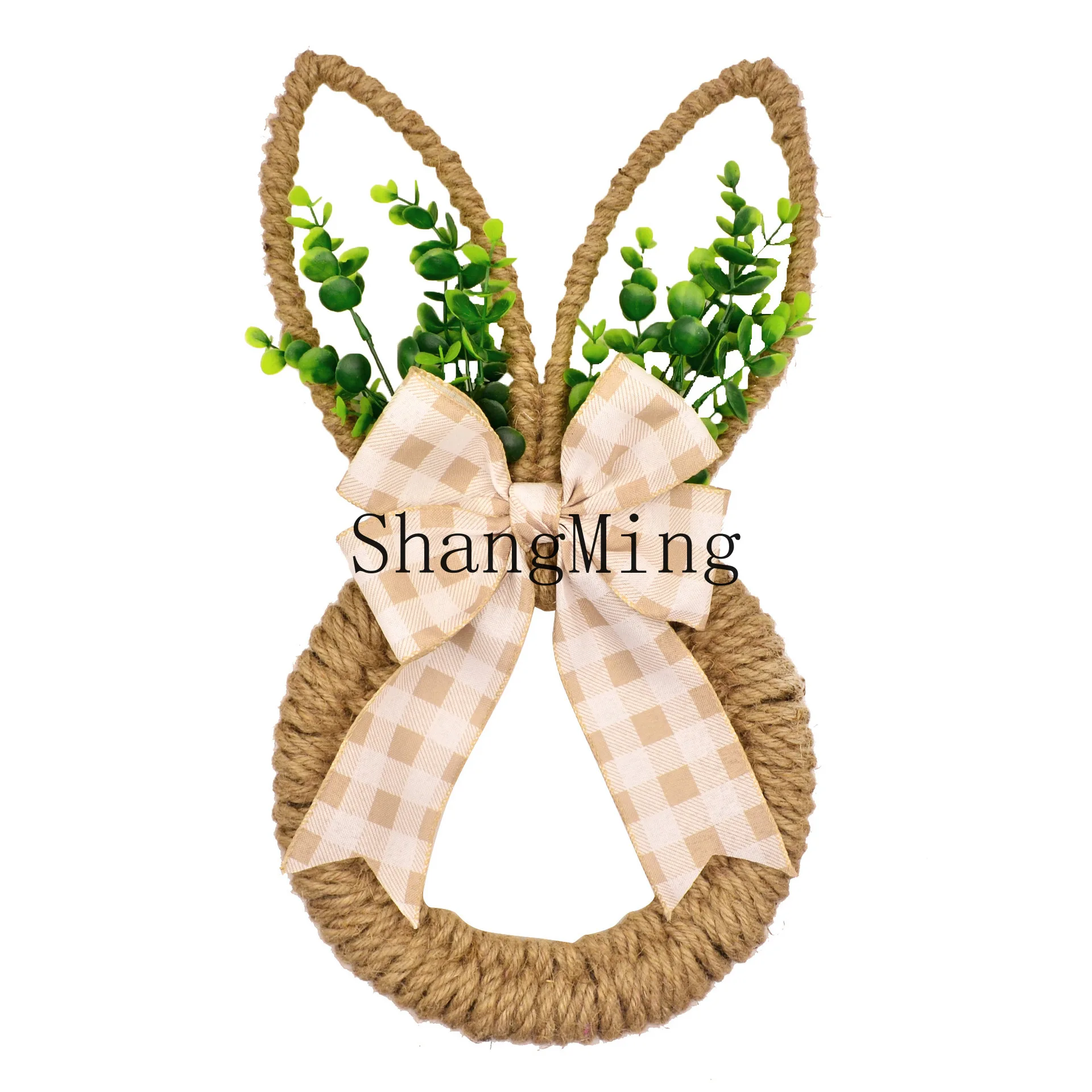 

PYH Easter Easter Rabbit Wreath Wreath Festival Door Hanging Country Garland Door Ornament Source