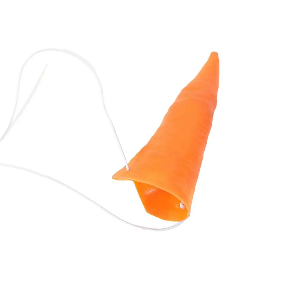 Soft Rubber Carrot Prop Fake Carrot Nose Prop Realistic Snowman Costume Accessory with Elastic Lanyard Clown for Halloween