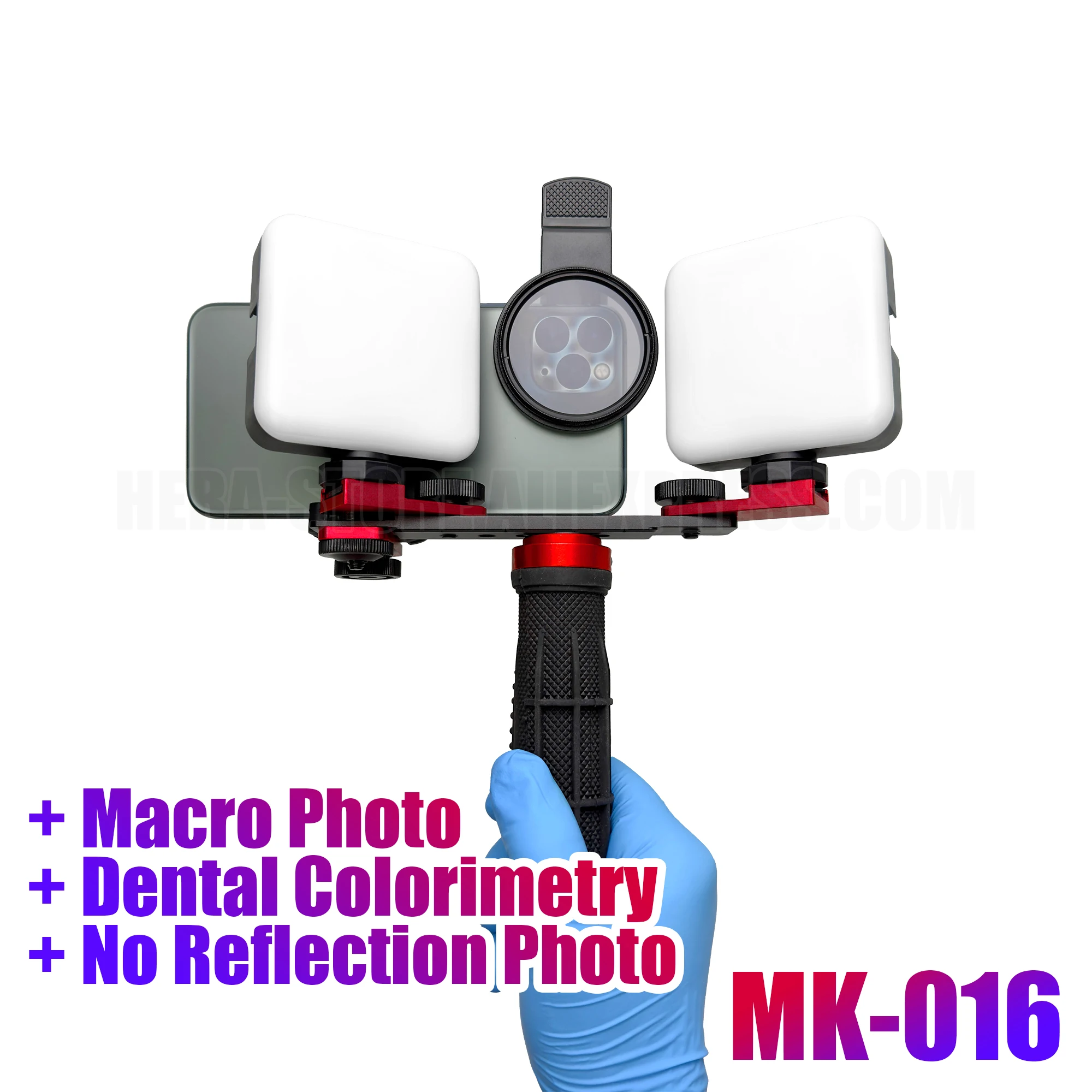 Dental Photography Kit, Mobile Phone Light for Dentistry Photo, Polarizer Oral Filling Light for Dentists, Macro Teeth Photo