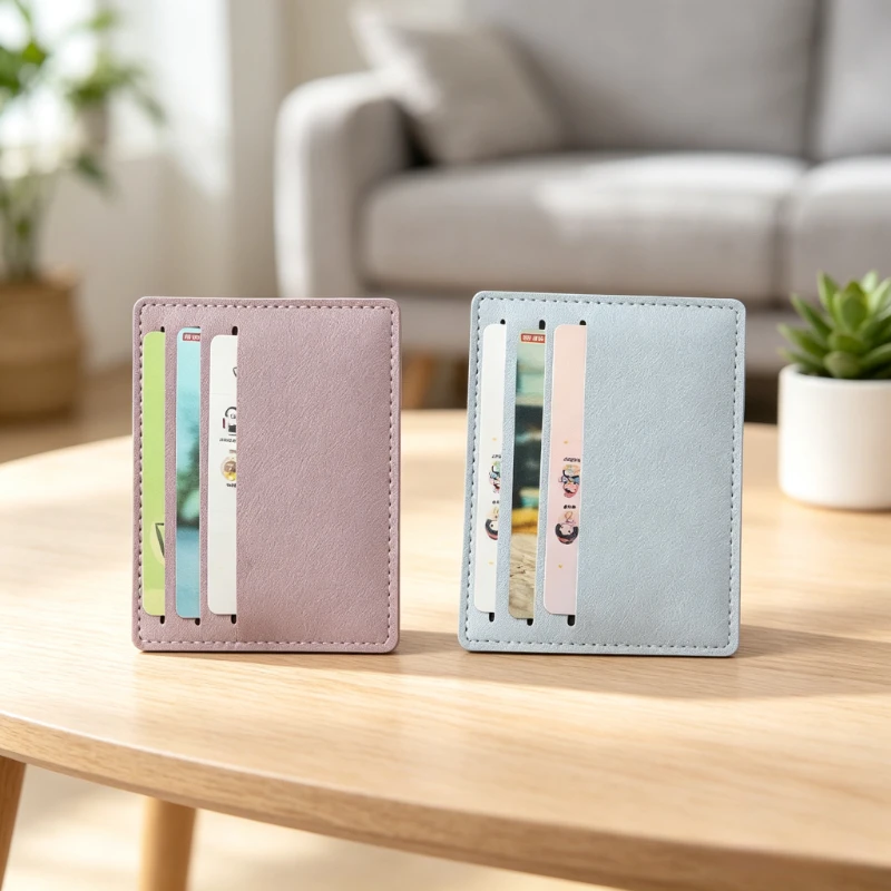 Unisex Ultra-Dünner Mini-Kartenhalter Tragbare Anti-Entmagnetisierungs-Kartenhülle Mehrschichtige Aufbewahrung Ideal für Arbeit Dates Einkaufen