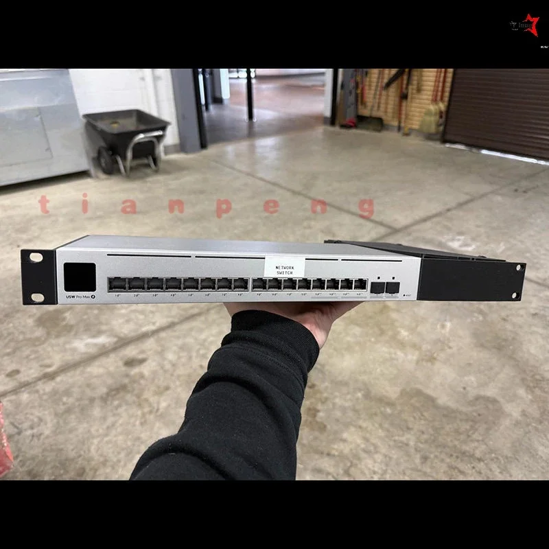 Reinforced Shock‑Resistant Mount Bracket for Ubiquiti UniFi USW Pro Max 16 POE 19‑inch Rack‑Free Cabinet Network‑switch Stand