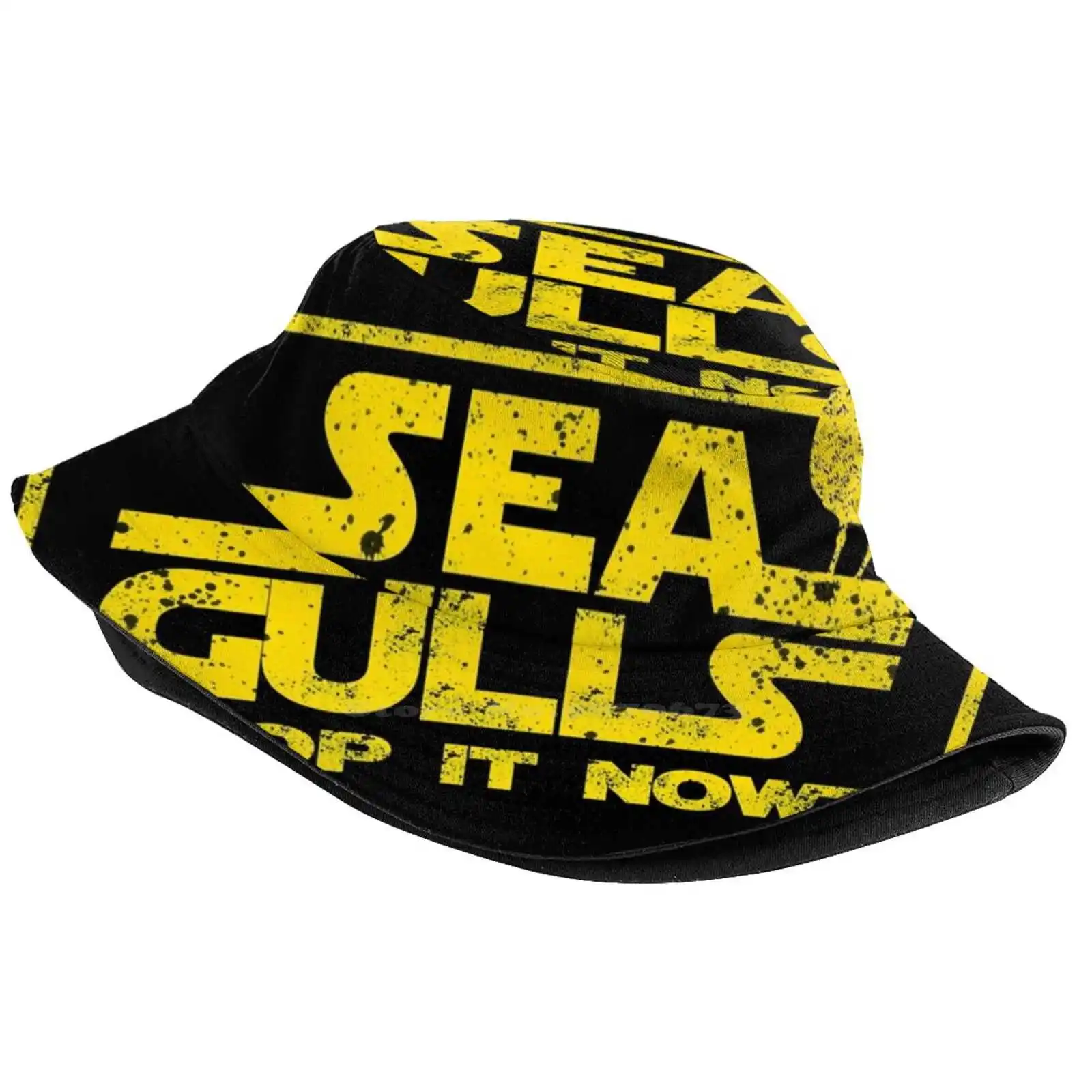 Seagulls Foldable Panama Bucket Hat Cap Seagulls Stop It Now Funny Funny Satire Bad Lip Reading Meme Parody Quote Humour