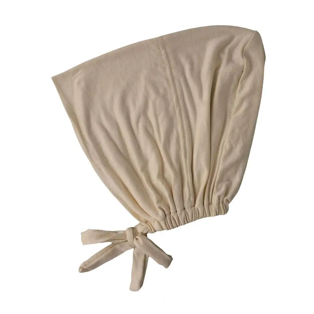 

Lightweight Head Women Cotton Headscarf Elegant Middle Eastern Women Turban Hat with Adjustable Elastic Strap Solid for Stylish