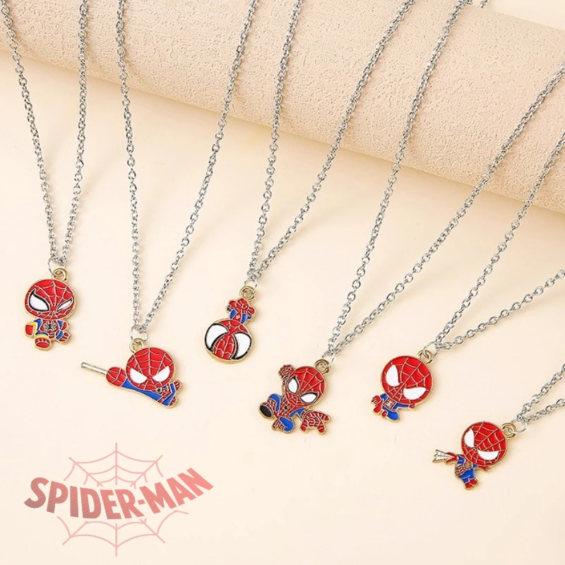 

Marvel Avengers Alliance Necklace Spider-Man Cartoon Anime Jewelry Accessory for Fashion Matching Couple Gift Birthday Present