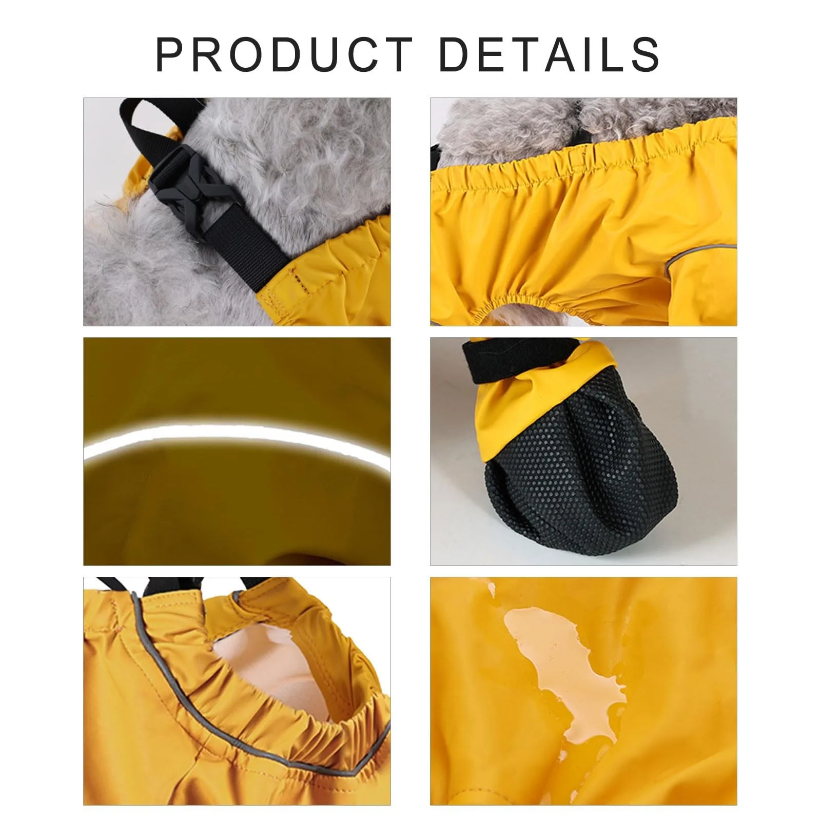 Waterproof Pet Pants with Foot Cover Dog Trousers Safety Dog Leggings Foot Protector for Small Dog Outdoor Activity Dog Suit