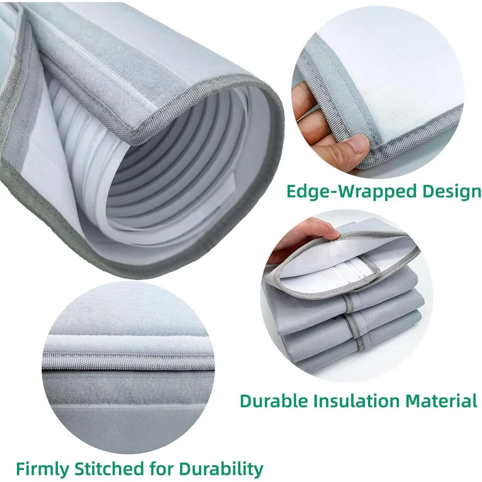 

Портативный чехол для шланга переменного тока, изоляционная трубка для шланга портативного кондиционера, гибкая изоляция, пыленепроницаемая, подходит для 5,9 дюймов и 5 дюймов