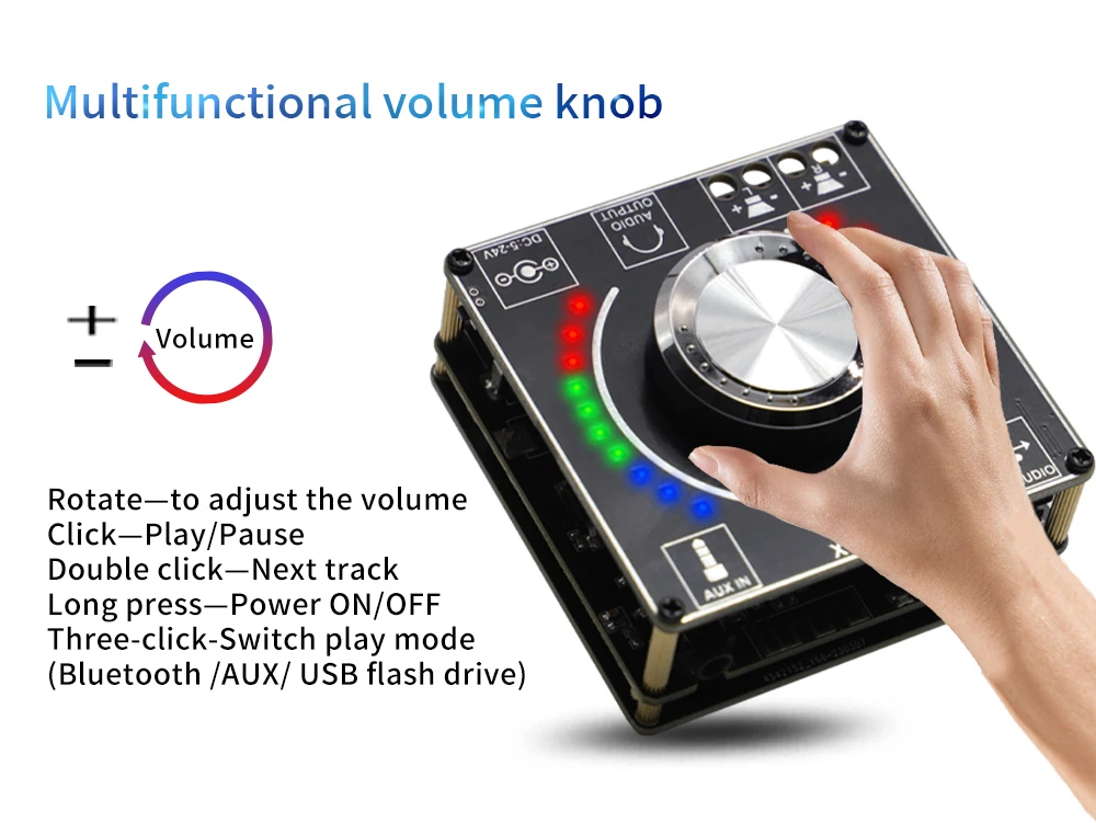 Hifidiy-デジタルパワーアンプボード,d50h, bluetooth 5.0, aux, 2x50w,ステレオオーディオ,アンプモジュール,ホームミュージック