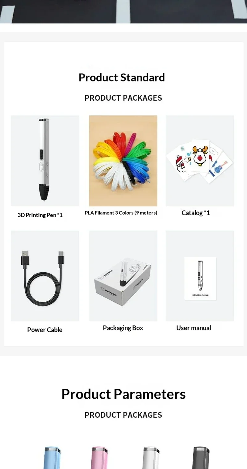 Professioneller 3D-Druckstift für Wettbewerbe mit OLED-Display, 3D-Druckstifte mit PLA-Filament, 3D-Doodling mit abnehmbarem Design – Detail 11