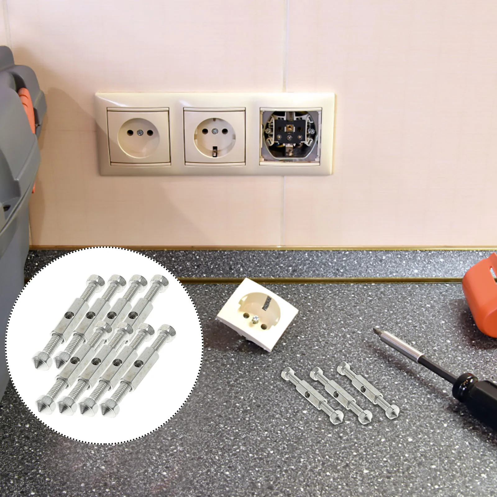 

1 Set Cassette Repair Device Wall Plate Junction Box Tool Electrical Box Support Rod For Switch Socket Installation Durable