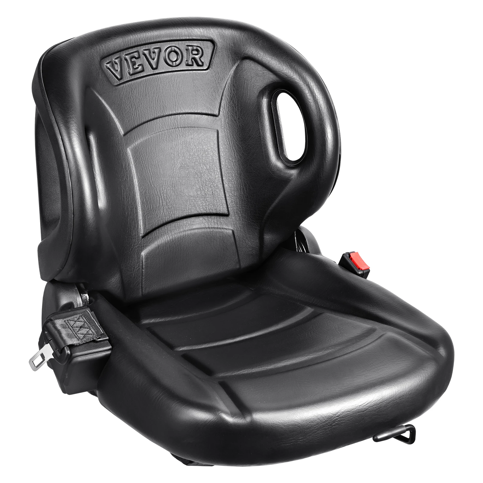 VEVOR Universal Forklift Seat Tractor Seat Wrap-around with Adjustable Angle Back Micro Switch and Seatbelt for Tractor Loader