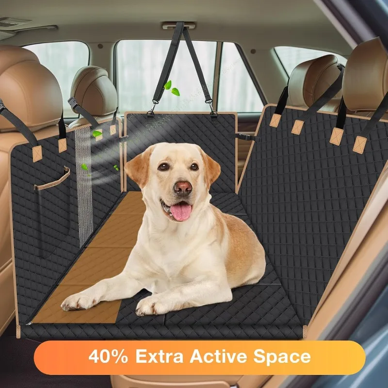 Dog Car Seat Cover for Back Seat, Backseat Extender for Dogs Hard Bottom, Car Seat Extender for Dogs, Hammock for Cars