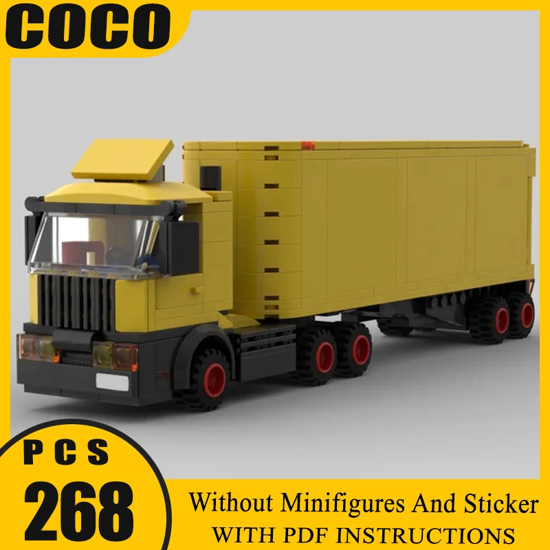 

Urban Vehicle Series Moc Building Bricks Tractor Trailer Model Technology Modular Blocks Construstion DIY Assembly Toys Gifts