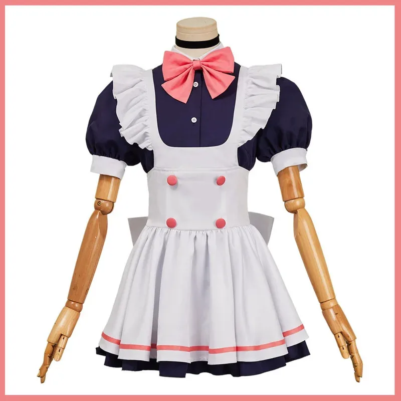 أنيمي دا دان أيأسه مومو تأثيري حلي Dandadan فستان خادمة لوليتا تنورة القوس شعر مستعار امرأة Kawaii عيد الميلاد كرنفال البدلة gh;0