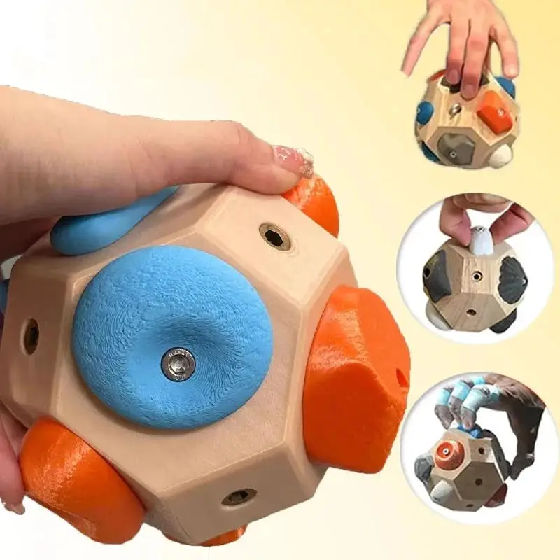 1Pcs Climbing Enthusiast Gifts New Finger Climbing Ball Finger Strength Exercise Climbing Ball 18 Real Rock Points