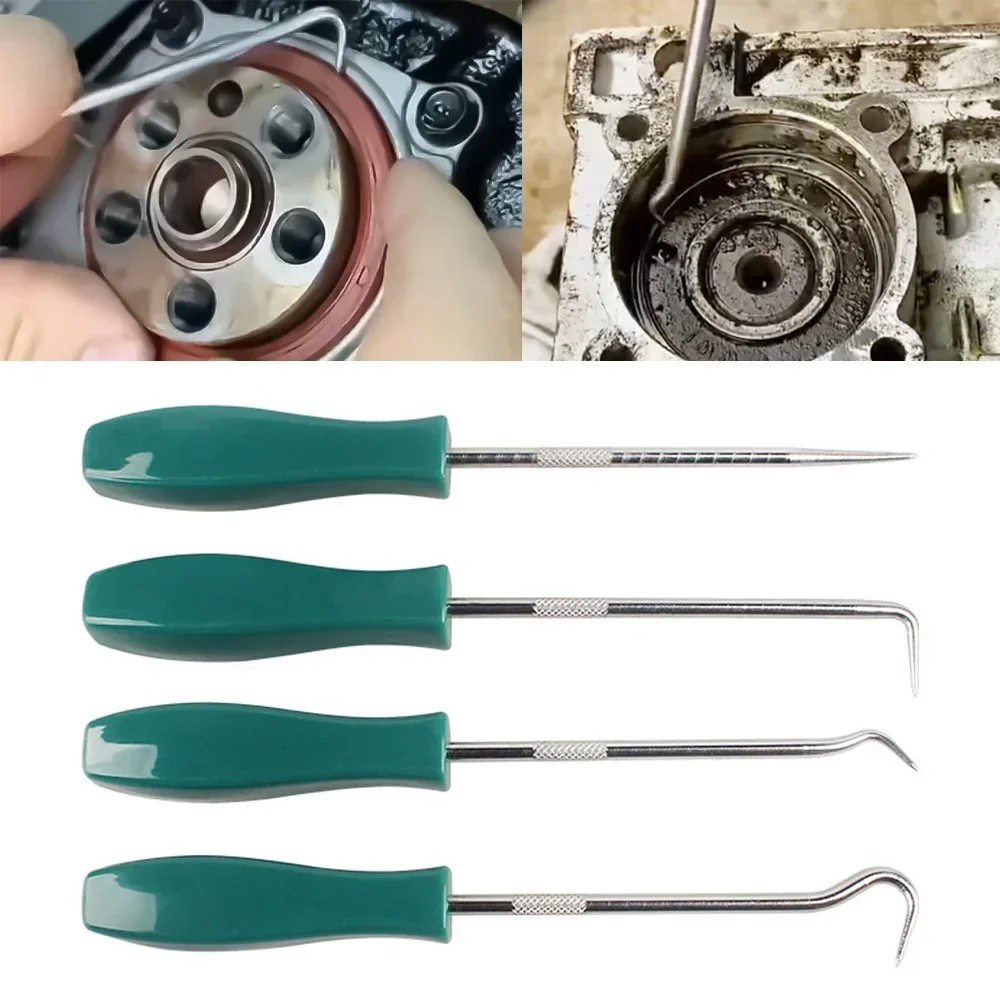 Hot Sale 4Pcs 135mm Car Auto Vehicle Oil Seal Screwdrivers Set O-Ring Seal Gasket Puller Remover Pick Hooks Repair Tools for Car