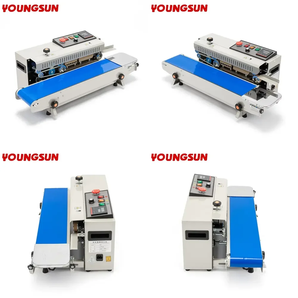 FR-900 Excellent Continuous Polybag Film Pp Plastic Bag Heat Stamp Printing Band Sealer Food Heat Sealing Machine