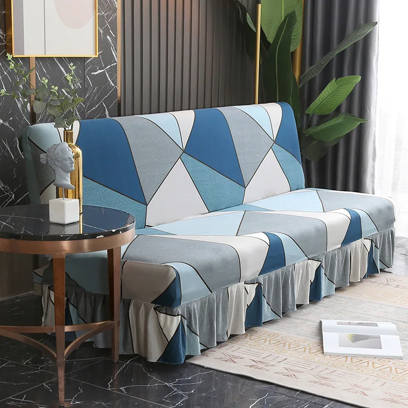 Skirt Style Skirt Without Armrests, Sofa Bed Cover, Folding Simple Sofa Cover, Simple and Modern Sofa Cover