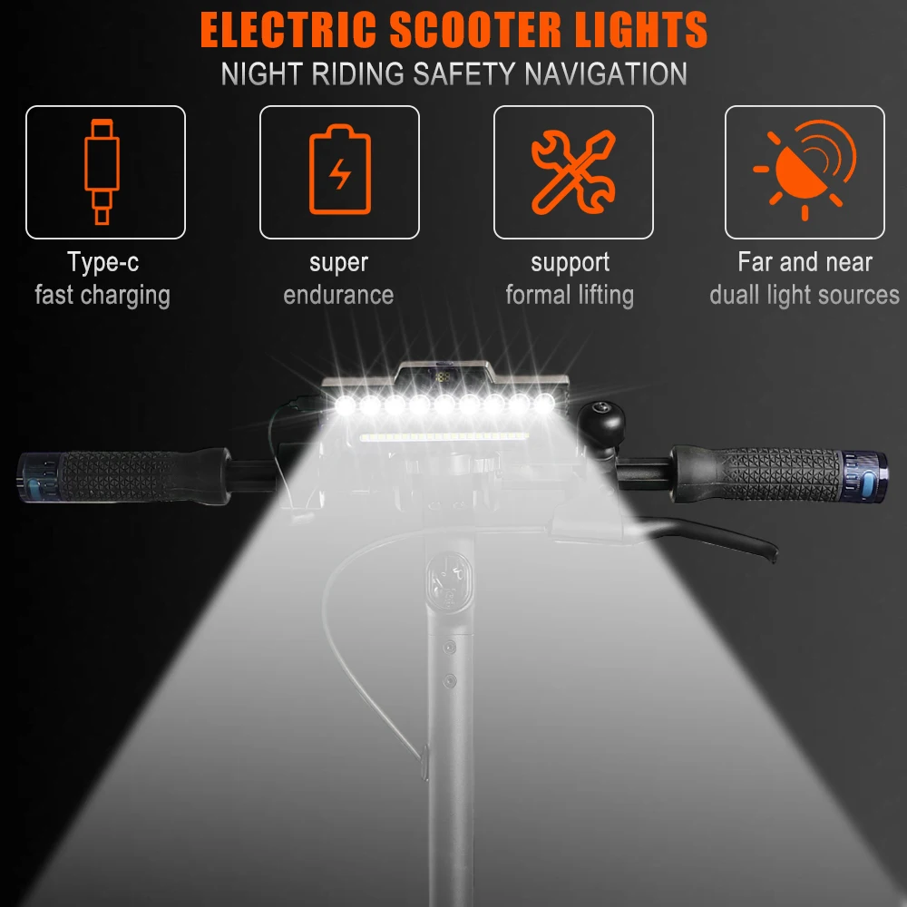 Vordere LED-Leuchte für Elektroroller, Sicherheits-Frontlampe, Wasserdichte Lampe für Ninebot Max G30 G2 G3 und Kugoo – Detail 2