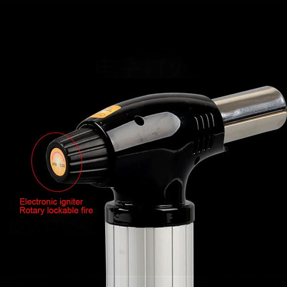 Kitchen Welding Torch Lighter Jet Flame Gun Gas Lighters Outdoor BBQ Cooking Jewelry Invertible Windproof Ignition Spray Gun