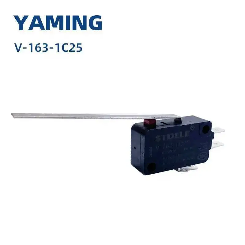 5pcs Micro Limit Travel Switch Silver Contact Momentary Self-reset Manual Control V-16-1C25 V-161 162 163 164 165 166