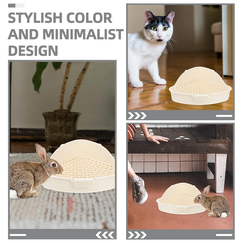 

2pcs High Capacity Pet Urinary Pot Potty Trainer for Guinea Cage Liner Small Animal Toilet Litter Box