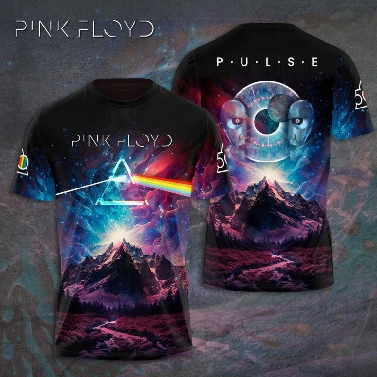 A camiseta 3D da Pink Floyd é uma camiseta 3D neutra de gênero que pode ser usada por homens e mulheres como moda de manga curta