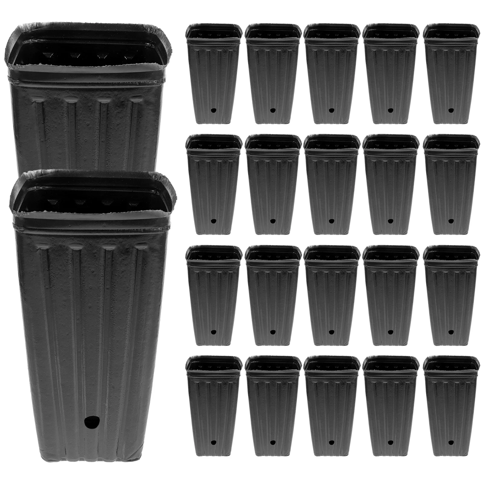 

30 Pcs Nursery Cups 10x20cm Durable Plastic Plant Grow Containers for Garden Flowers Vegetables Fruit Trees Seedlings