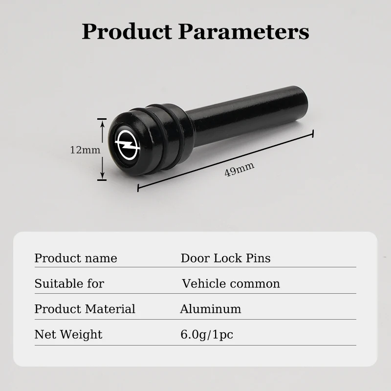 車のセキュリティドアピン,合金ドアロック,Opel, Corsa,astra,Insignia,vectra,zafira,meriva,mokka,Grandland, Vivaro用のカバー