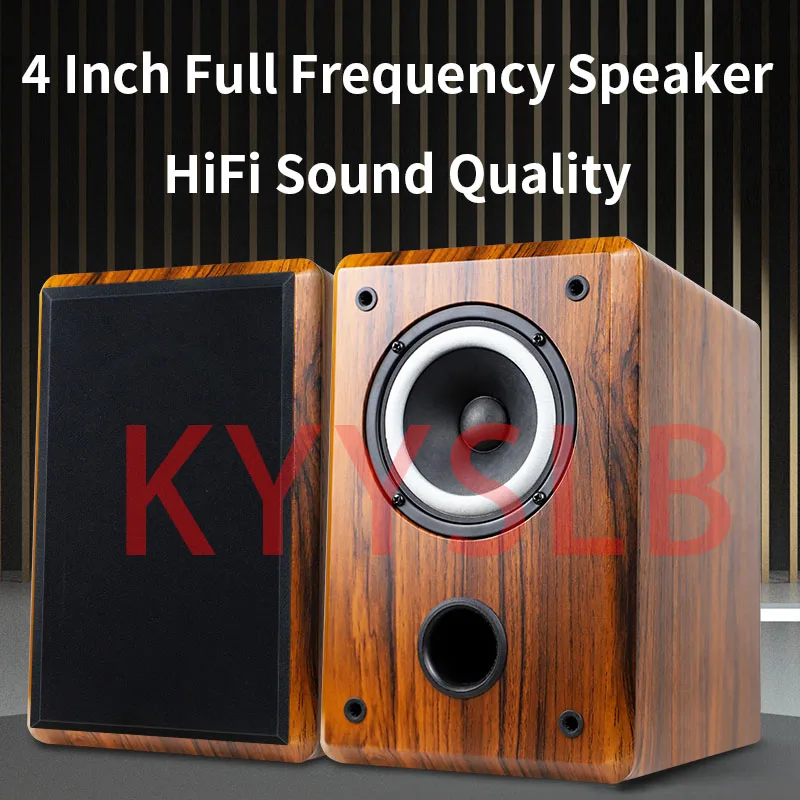 4 Inch Home Passive Speaker 100W High Power Bookshelf Desktop Speaker High Fidelity Full Frequency Speaker Professional Speaker