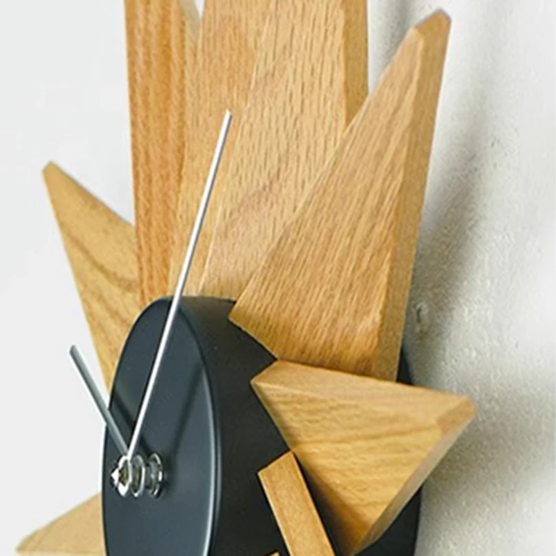 Modern Art Decoration Clock Wooden Wall Clocks Minimalist Wall Clocks Living Room Elegant Watch Aesthetic Interior Ornaments