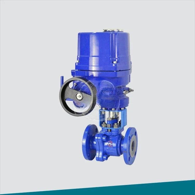 Cast steel fluorine-lined F46F4-lined PTFE sealed flange ball valve explosion-proof electric valve Q941F-16C