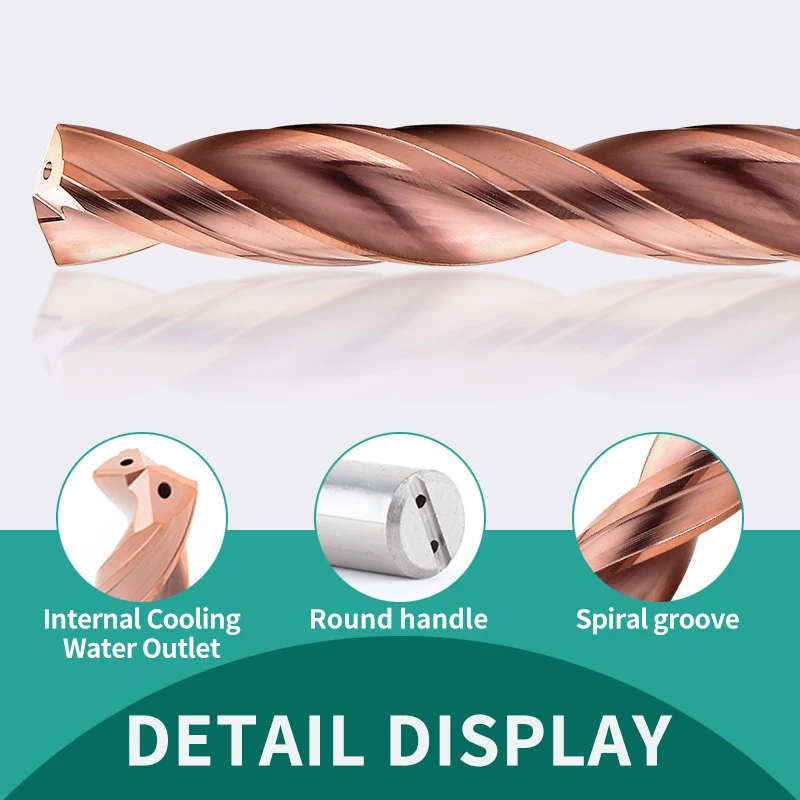 

Carbide Drill Bit 3-14mm With Inner Through Coolant Hole For Steel Efficient CNC Tool Tungsten Steel Internal Coolant Drill Bit